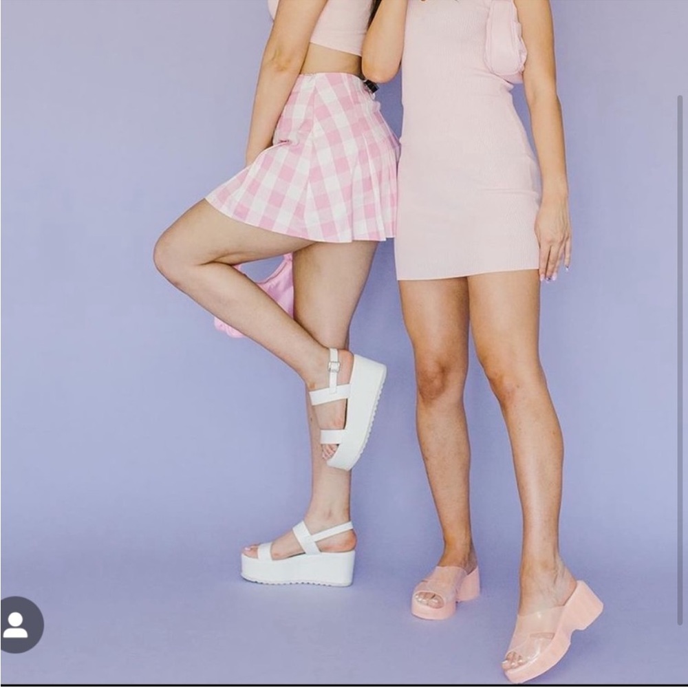 ZARA gingham plaid skort